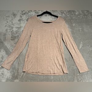 Maurice’s 24/7 Long Sleeve Top Women’s Small Taupe Heathered Stretch